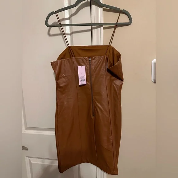 Target Dresses | Nwt Target Leather Dress | Color: Brown | Size: M | Cstrate90's Closet
